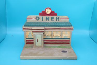 Retro Diner Planter – Red & Teal