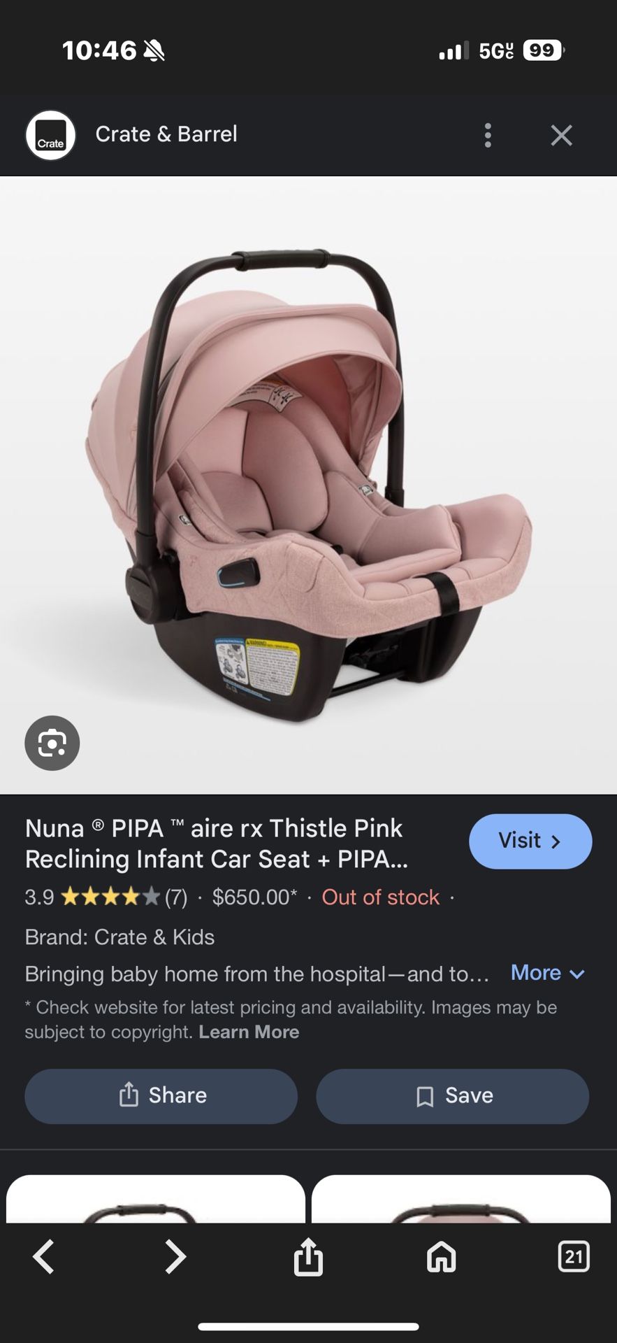 Nuna Car seat