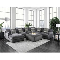 Gray Sectional Sofa - Ottoman Sold Separate 