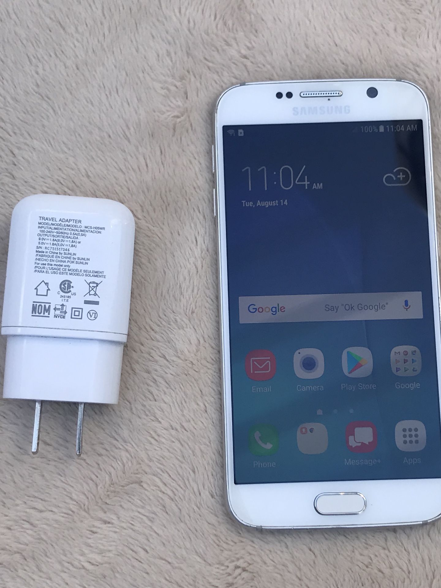 Samsung Galaxy S6 SM-G920V 32GB White Smartphone for Verizon