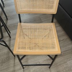 Thresh Hold Rattan Counter High Stools 