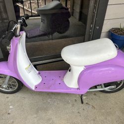 Purple & White Electric Motorcycle – Great Condition
