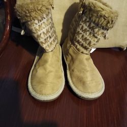 Michael Kors Girls Boots Faux Fur Size:11