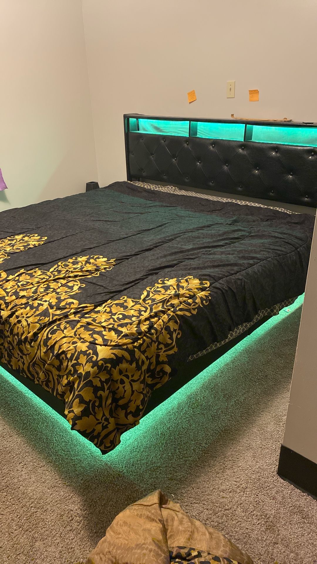 King size led light bed frame