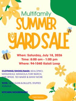 Yard Sale - 7/28 at 8:00 am