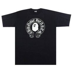 A Bathing Ape BAPE x Chrome Hearts Men's M Black Crew Neck Graphic Tee