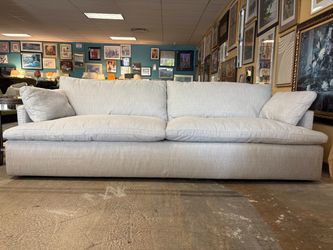 RESTORATION HARDWARE Cloud Dove Fabric Fabric Track Arm 2 Cushion Sofa