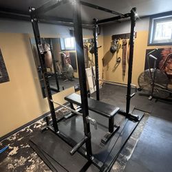 Squat Rack and Bench For Sale