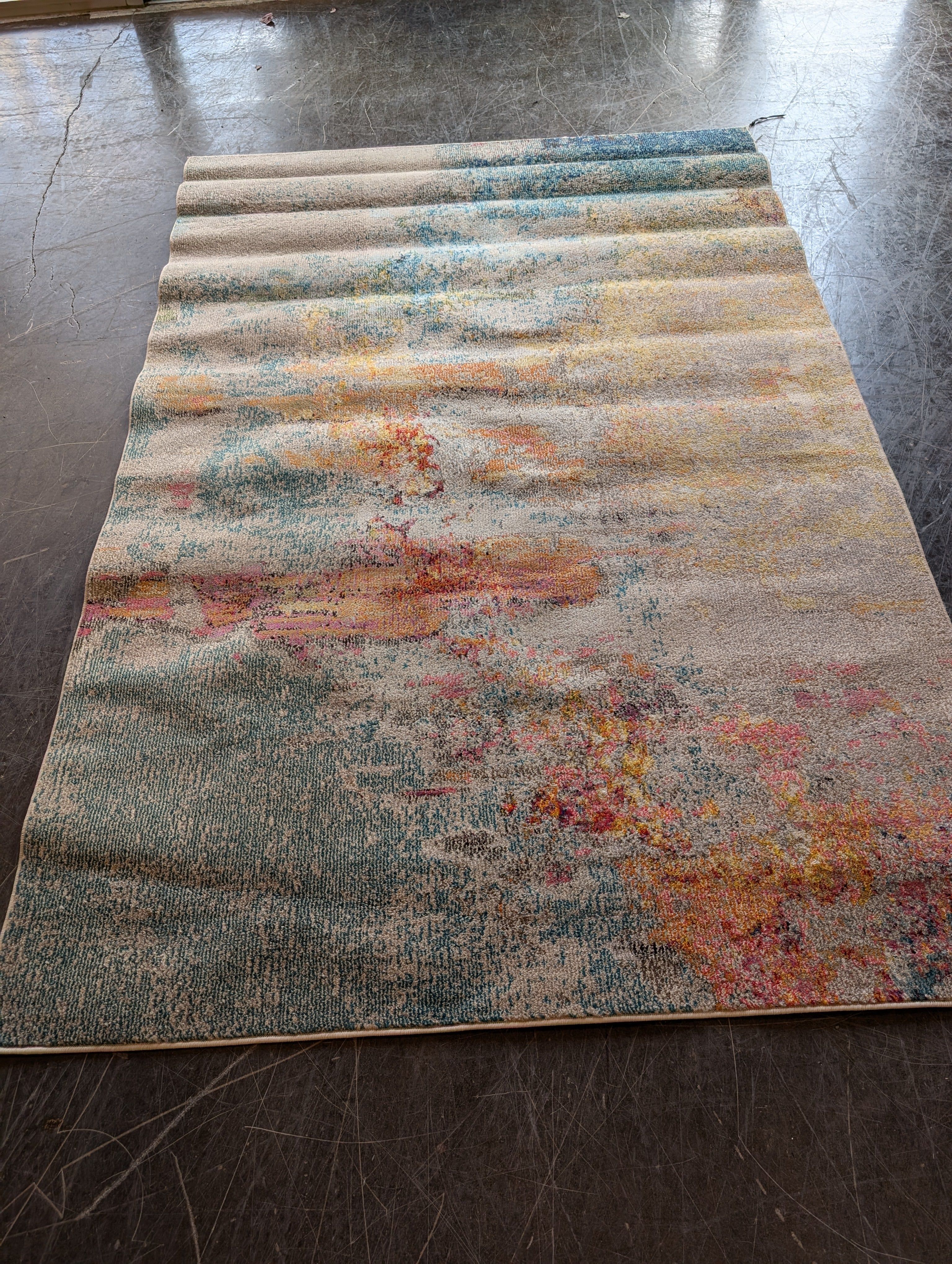 Multicolored Area Rug with Intricate Design
