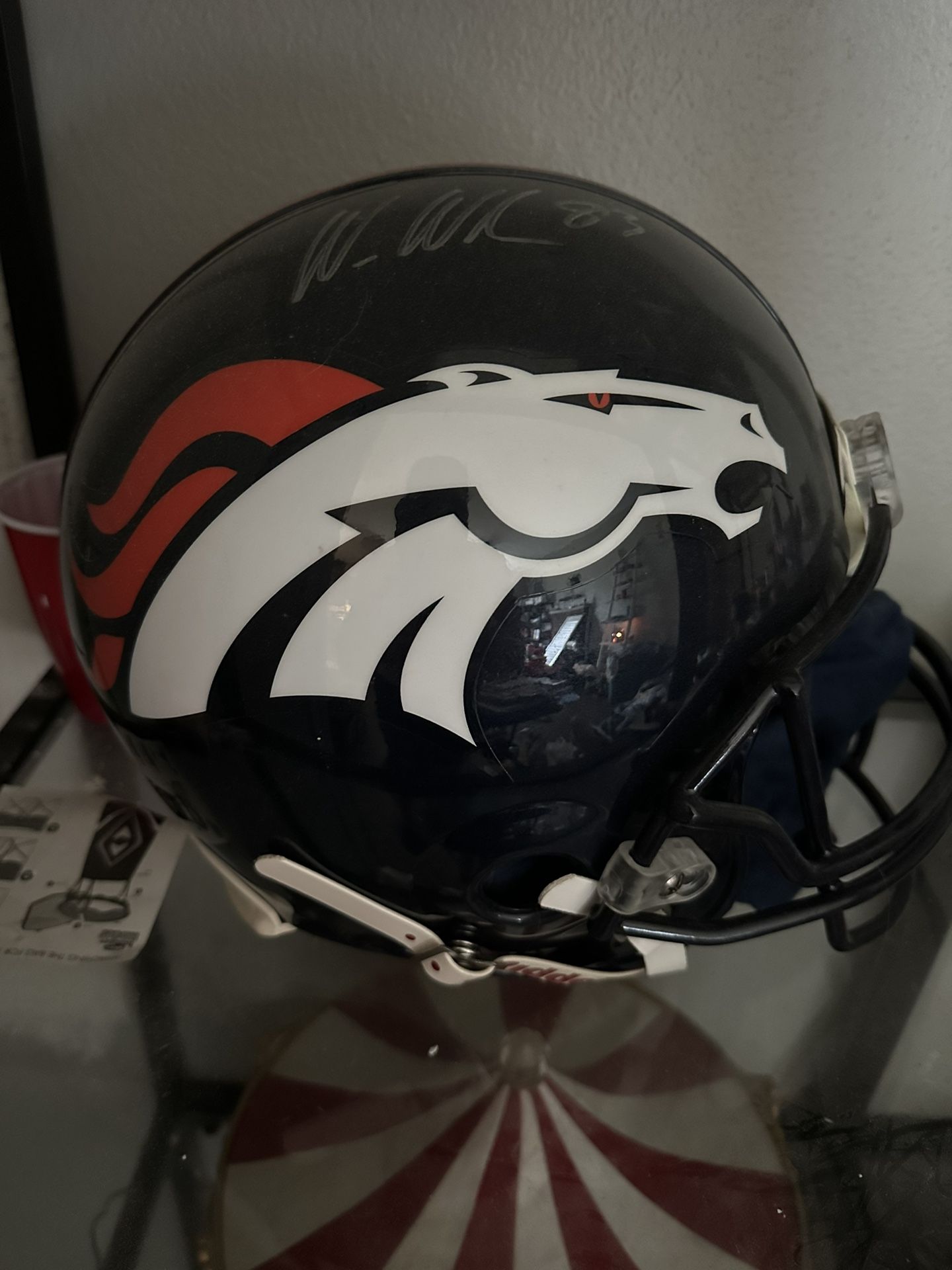 Signed Wes Welker Helmet