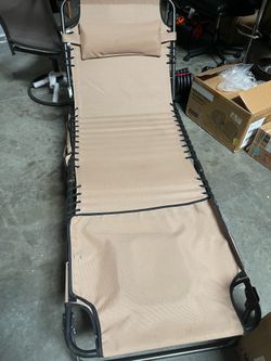 26.4" Tanning Chair with Face Hole, 5-Position Adjustable, Beige