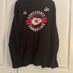 Kansas City Chiefs Conference Champions Long Sleeve Tee - Black size xl