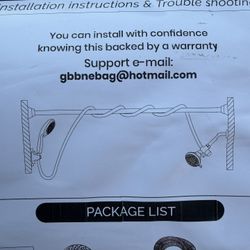 Double Shower Matte Black 