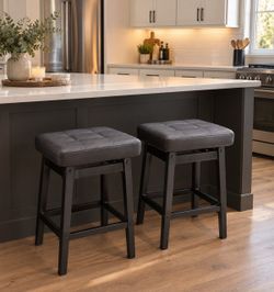 Set of 2 Backless Counter Stools