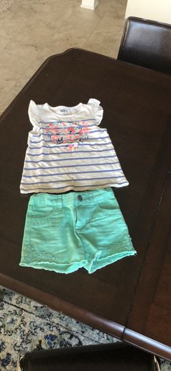 Girls short and t shirt size 3