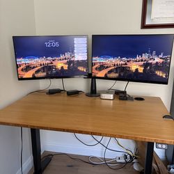 Standing desk with monitor stand - Adjustable height - Great Condition!
