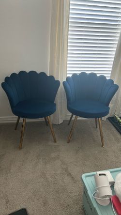 2 New blue chairs ( set )