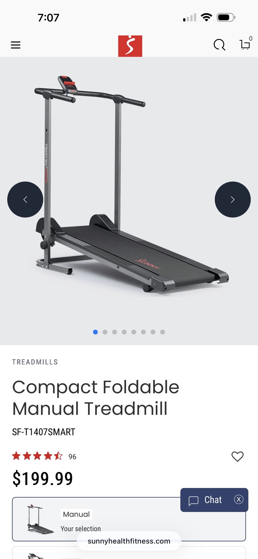 Compac Manual Foldable Treadmill 