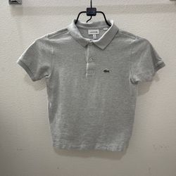 Lacoste Polo, Gray, Size 10 (Kids)