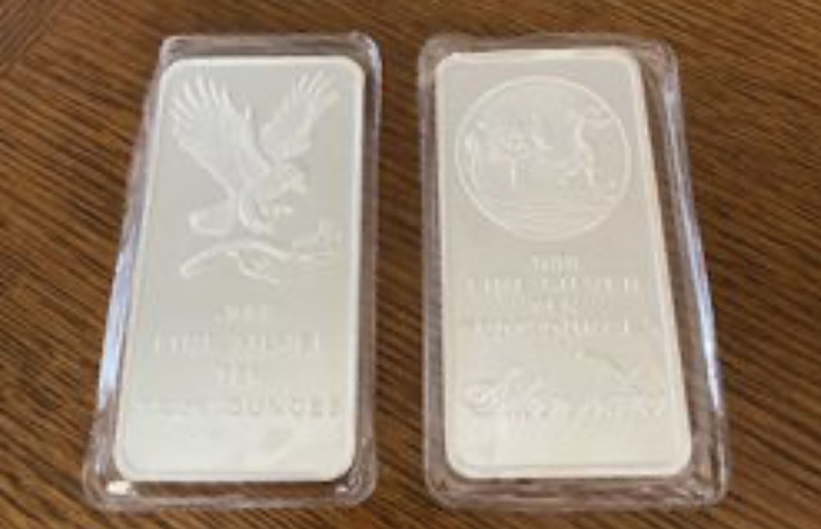 10 OZ Silver Bars- 2 different available 