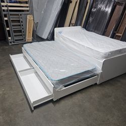 Twin Trundle Bed And Mattress 