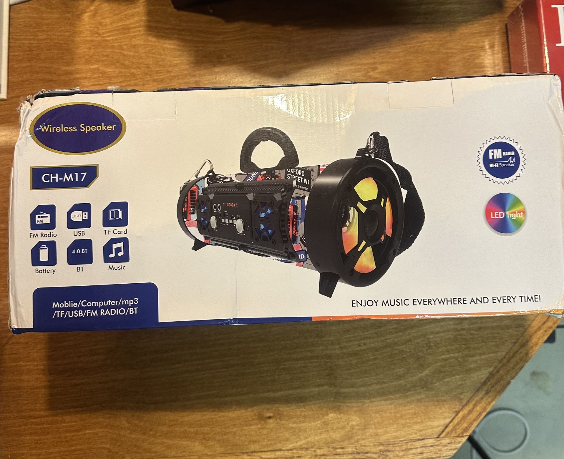 Portable Bluetooth Speaker Wireless Subwoofer AUX FM
