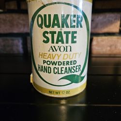 Vintage Avon Quaker State Heavy Duty Powdered Hand Cleanser 