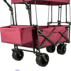 New In Bix- Red Cart-Wagon For Beach, Traveling, Kids, Etc 