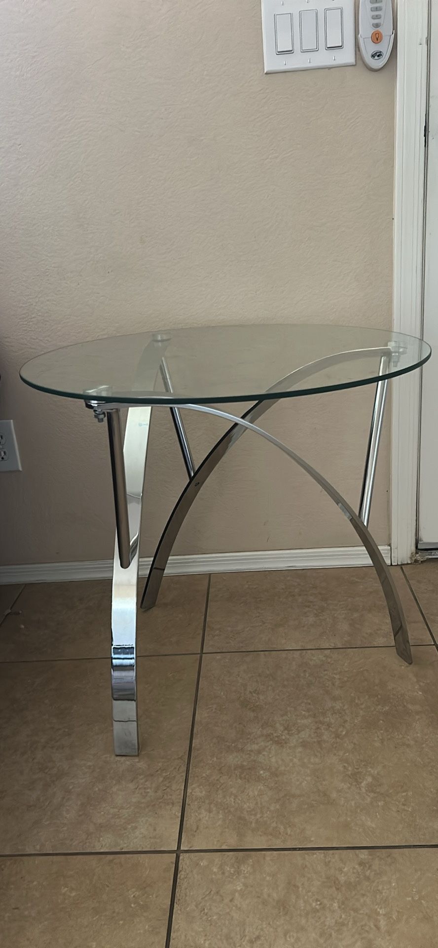 Glass Side Table 
