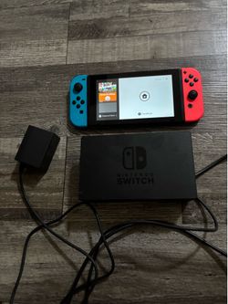 Nintendo switch regular with dock and charger