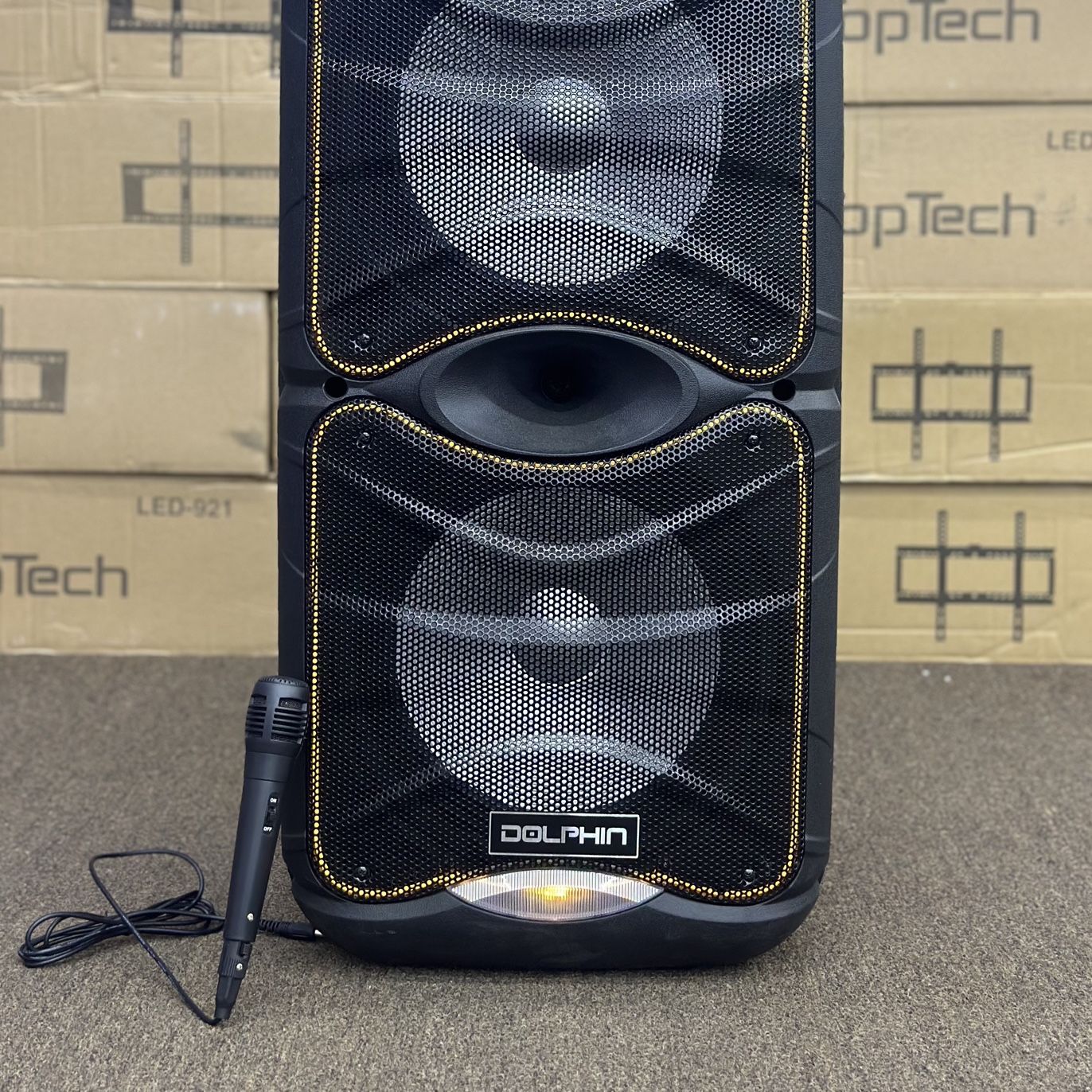 Bluetooth Portable DJ Speaker with dual 12" woofers