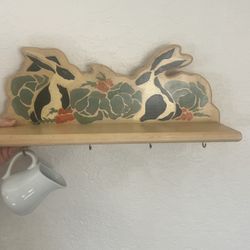 Bunny Shelf With Cabbages And Carrots 