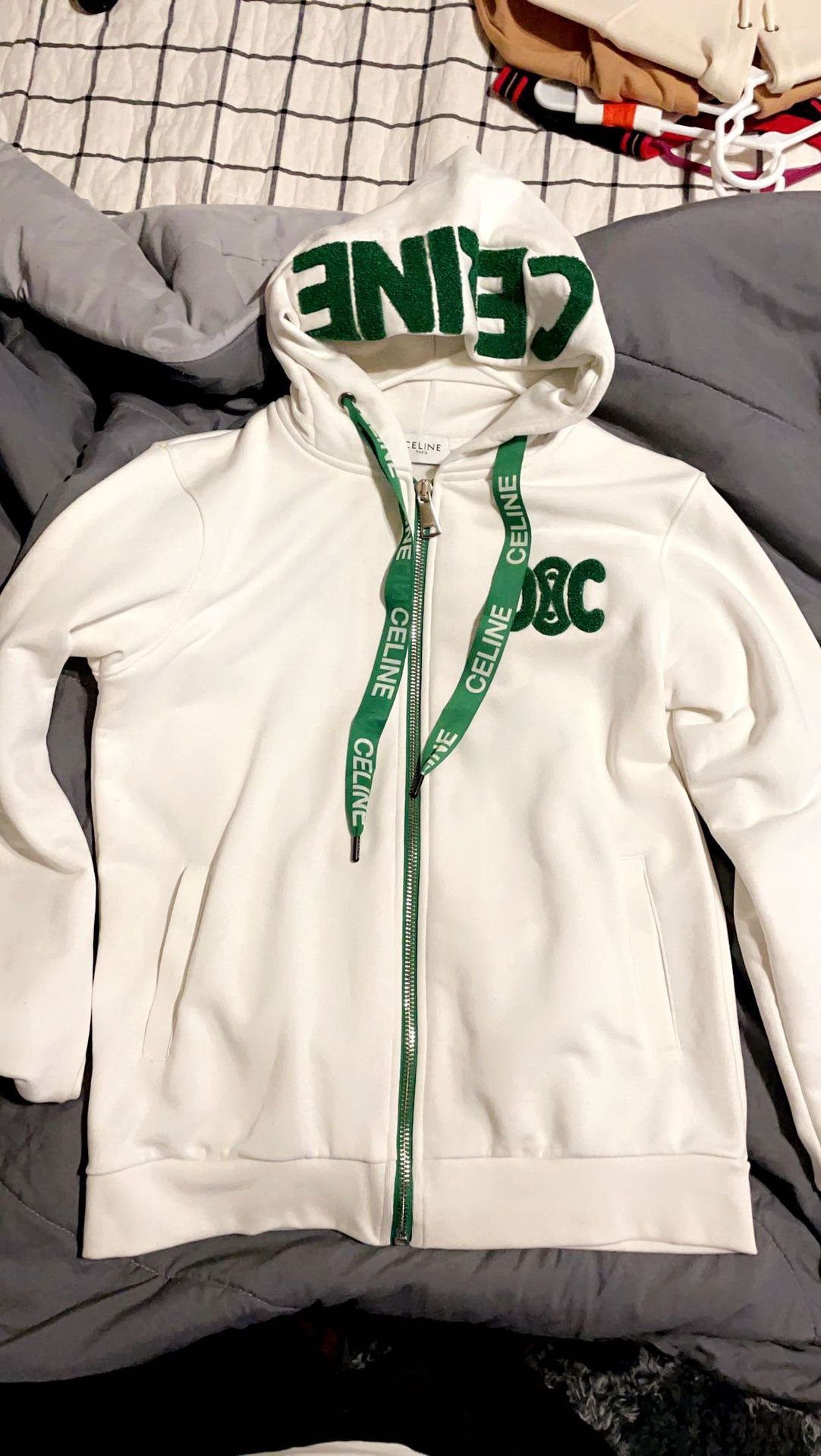 green celine hoodie
