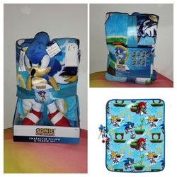 Sonic Plush Y Blanket New