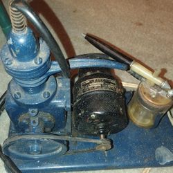 Vintage Electric Motor EMC Air Sprayer 1936 Portable Belt Driven Works!