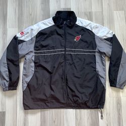 NFL Arizona Cardinals Mens Windbreaker Jacket Size 2XL Good Condition, See All Pics