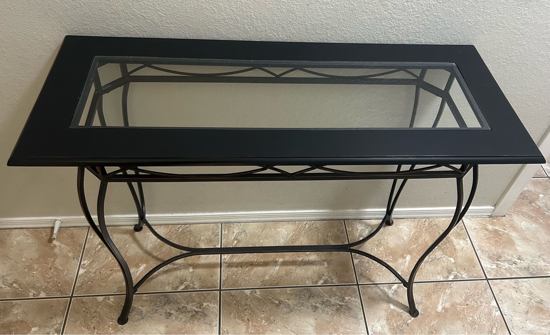 Glass top table