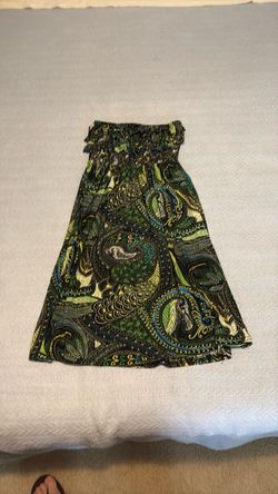 Green Paisley Print sundress