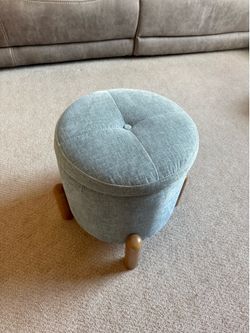 Blue ottoman