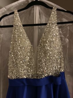 Royal blue long evening dress size 8