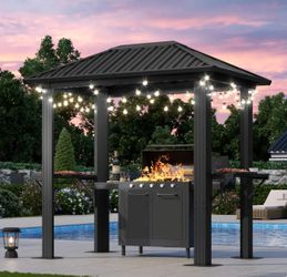 HARDTOP GAZEBO 8x5 WITH 2 SIDE SHELVES