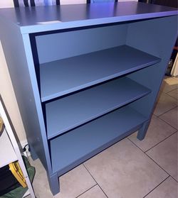 Blue Bookcase with Two Shelves