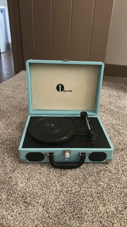 1BYONE PORTABLE VINYL TURNTABLE +22 VINYLS