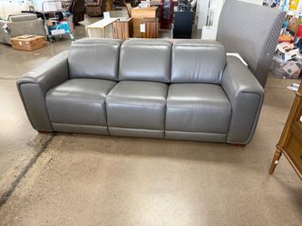 Karson Leather Power Reclining Sofa with Power Headrests