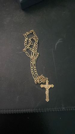24k gold cross chain