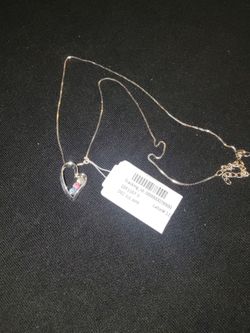 Silver heart w/birthstones