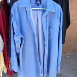 Mens Dressy Blue Shirt, 17 1/2 Neck, 34-35