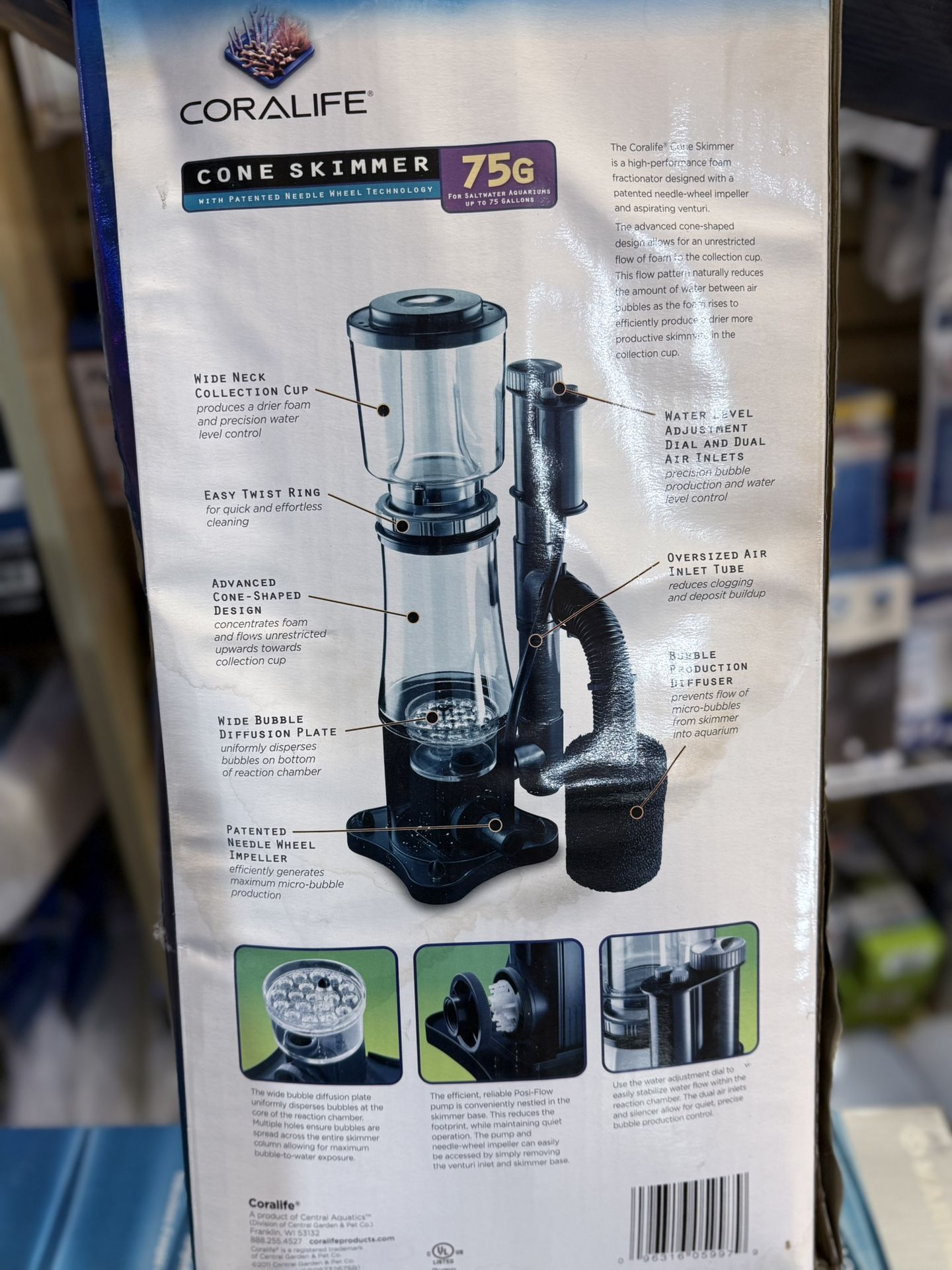 Coralife Super Skimmer 75 Gallon Protein Skimmer – Brand New