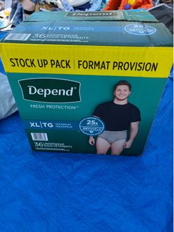 MENS DEPENDS XL