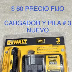 $ 60 PRECIO FIJO Pila # 3 AH Y CARGADOR NUEVO 